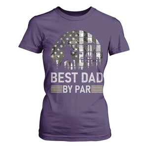 Disc Golf Best Dad By Par T Shirt For Women Funny Sports Golfer Frisbee Camo American Flag TS10 Purple Print Your Wear