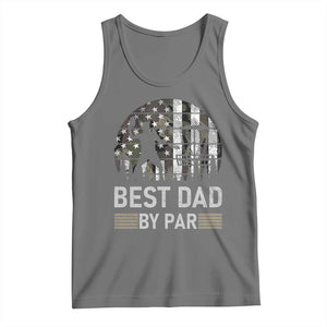 Disc Golf Best Dad By Par Tank Top Funny Sports Golfer Frisbee Camo American Flag TS10 Black Heather Print Your Wear