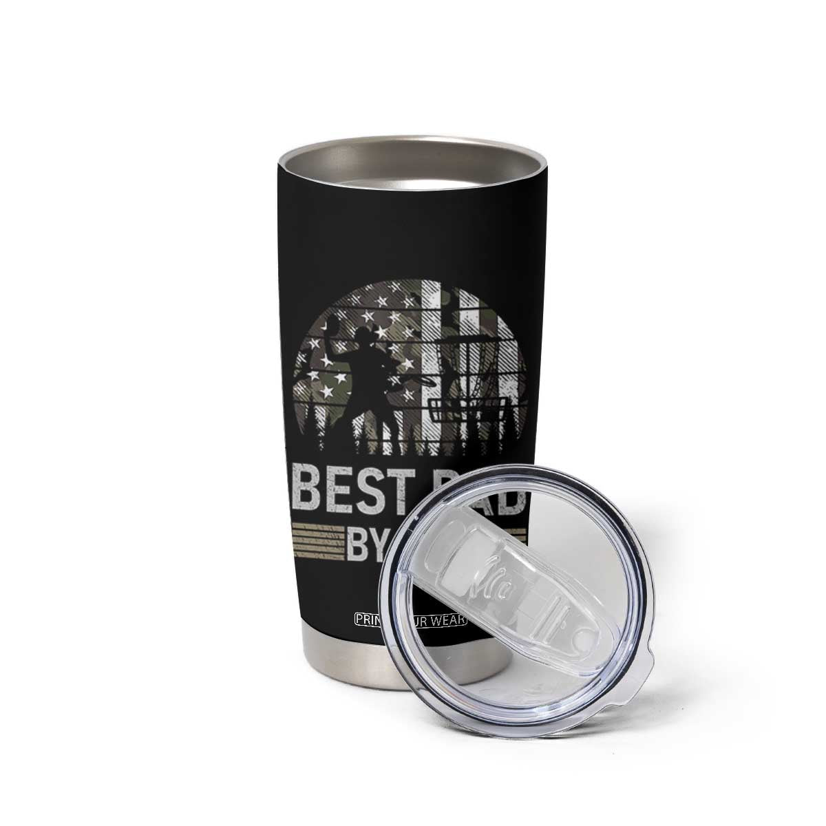 Disc Golf Best Dad By Par Tumbler Cup Funny Sports Golfer Frisbee Camo American Flag TS10 Print Your Wear