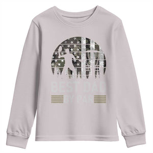 Disc Golf Best Dad By Par Youth Sweatshirt Funny Sports Golfer Frisbee Camo American Flag TS10 Ice Gray Print Your Wear