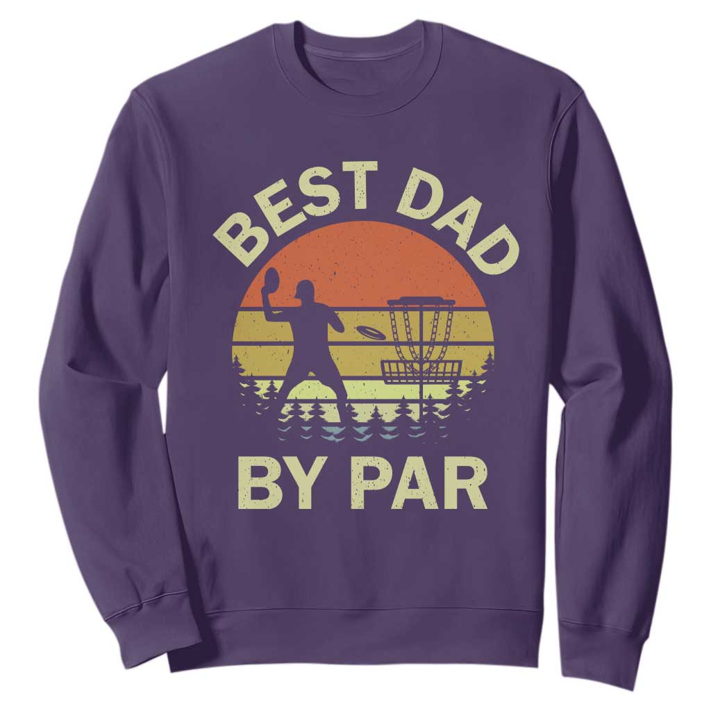 Best Dad By Par Disc Golf Sweatshirt American Camouflage FlaG TS10 Purple Print Your Wear