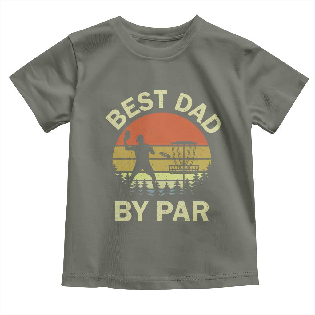 Best Dad By Par Disc Golf Toddler T Shirt American Camouflage FlaG TS10 Military Green Print Your Wear
