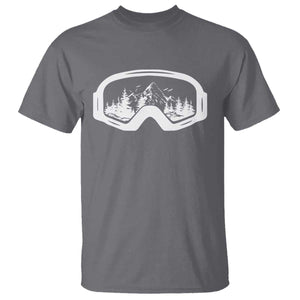 Skiing T Shirt Skiing Goggles Snow Wintersport Ski Snowboard TS10 Charcoal Print Your Wear