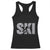 Cool Distressed Skiing Racerback Tank Top for Skiers TS10 Black Print Your Wear