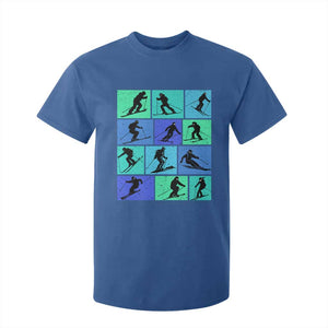 Skiing T Shirt For Kid for Skiers Wintersport Ski Snowboard TS10 Royal Blue Print Your Wear