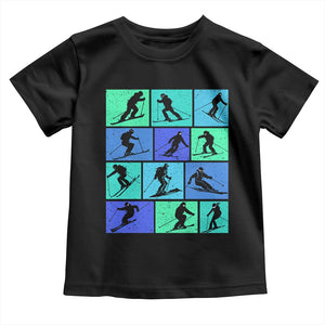 Skiing Toddler T Shirt for Skiers Wintersport Ski Snowboard TS10 Black Print Your Wear