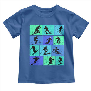 Skiing Toddler T Shirt for Skiers Wintersport Ski Snowboard TS10 Royal Blue Print Your Wear