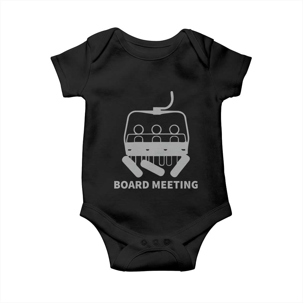 Funny Skiing Baby Onesie Snowboard Meeting Gift TS10 Black Print Your Wear