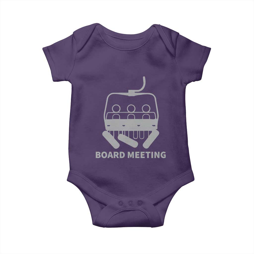 Funny Skiing Baby Onesie Snowboard Meeting Gift TS10 Purple Print Your Wear