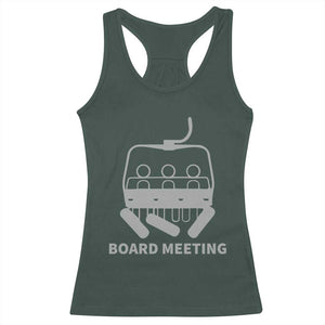 Funny Skiing Racerback Tank Top Snowboard Meeting Gift TS10 Dark Forest Green Print Your Wear