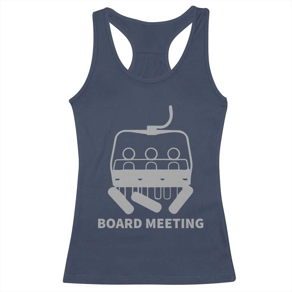 Funny Skiing Racerback Tank Top Snowboard Meeting Gift TS10 Navy Print Your Wear