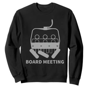 Funny Skiing Sweatshirt Snowboard Meeting Gift TS10 Black Print Your Wear