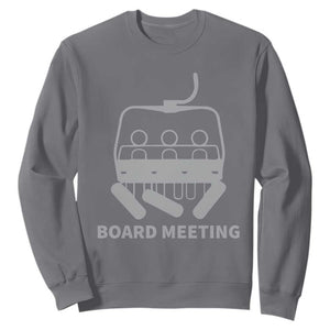 Funny Skiing Sweatshirt Snowboard Meeting Gift TS10 Charcoal Print Your Wear