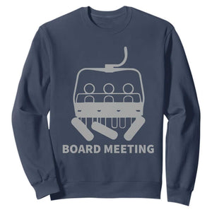 Funny Skiing Sweatshirt Snowboard Meeting Gift TS10 Navy Print Your Wear