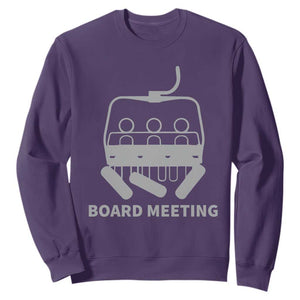 Funny Skiing Sweatshirt Snowboard Meeting Gift TS10 Purple Print Your Wear