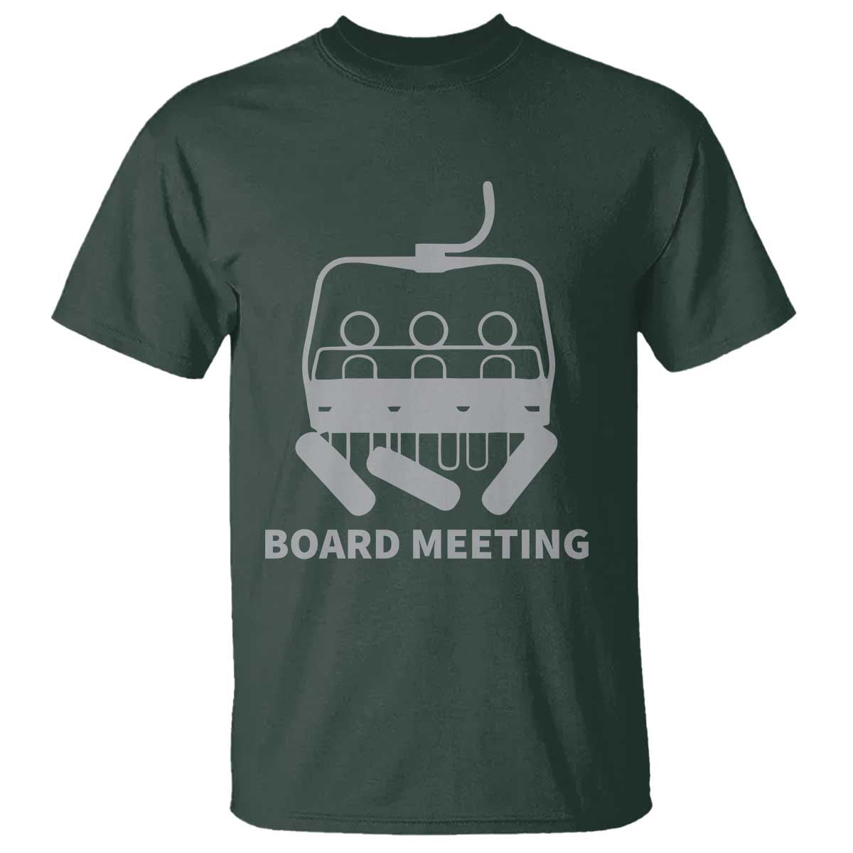 Funny Skiing T Shirt Snowboard Meeting Gift TS10 Dark Forest Green Print Your Wear