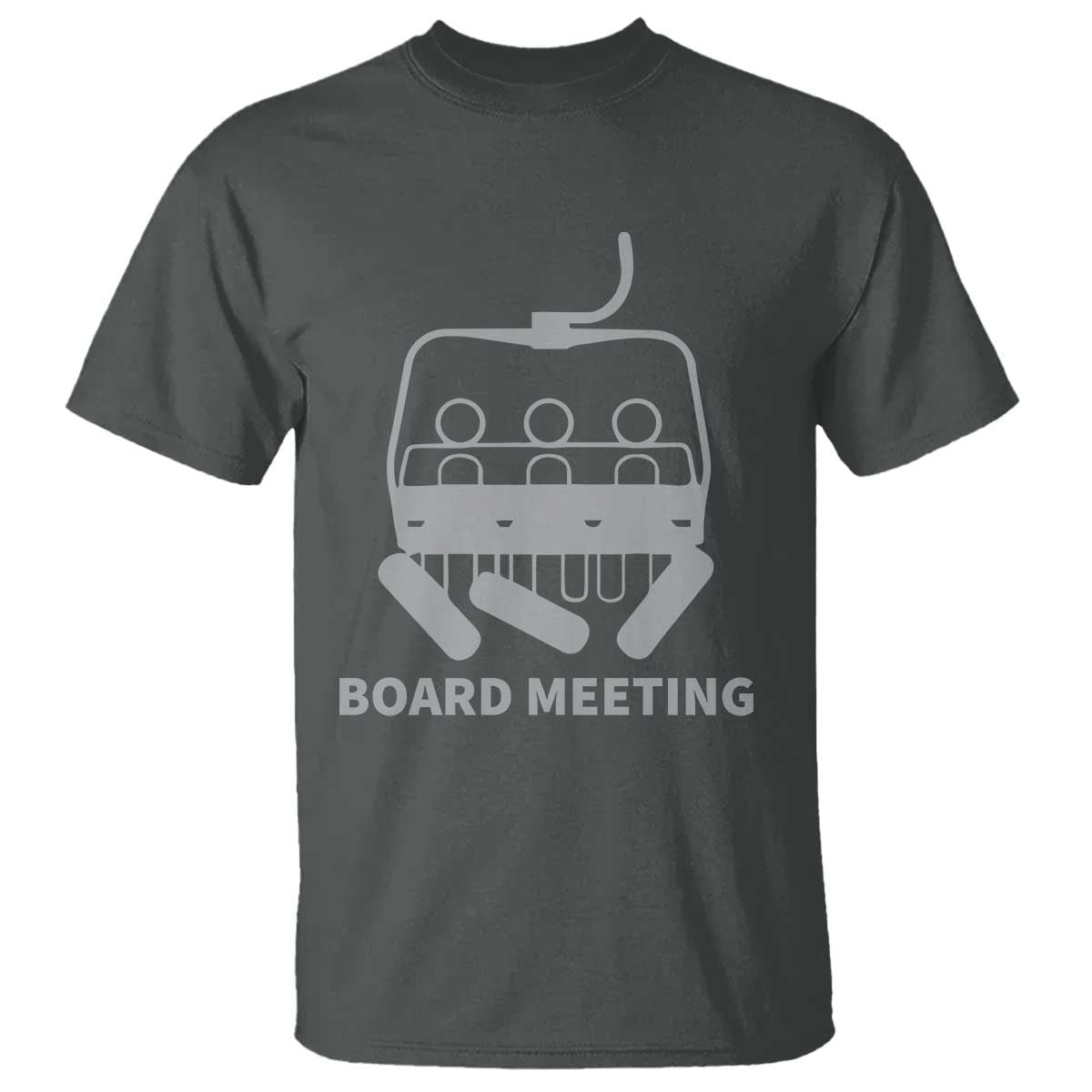 Funny Skiing T Shirt Snowboard Meeting Gift TS10 Dark Heather Print Your Wear