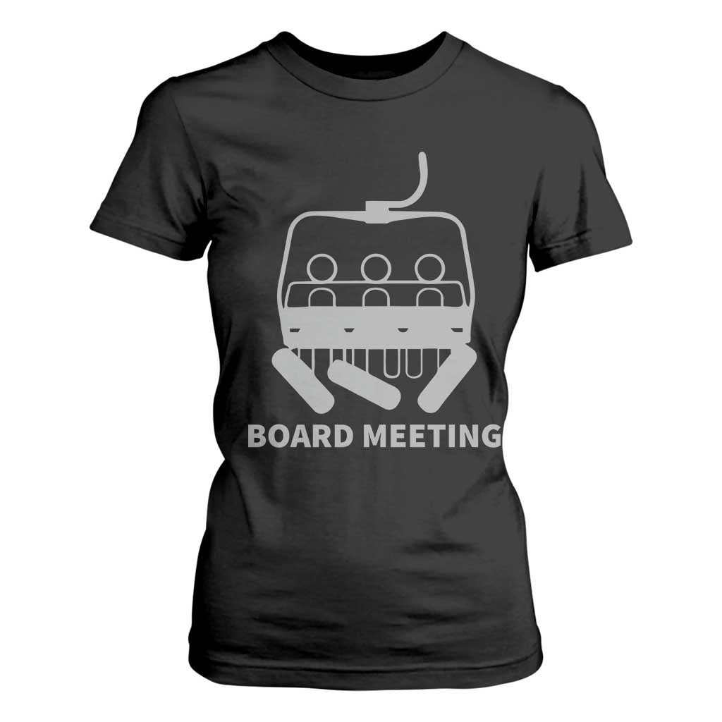 Funny Skiing T Shirt For Women Snowboard Meeting Gift TS10 Black Print Your Wear