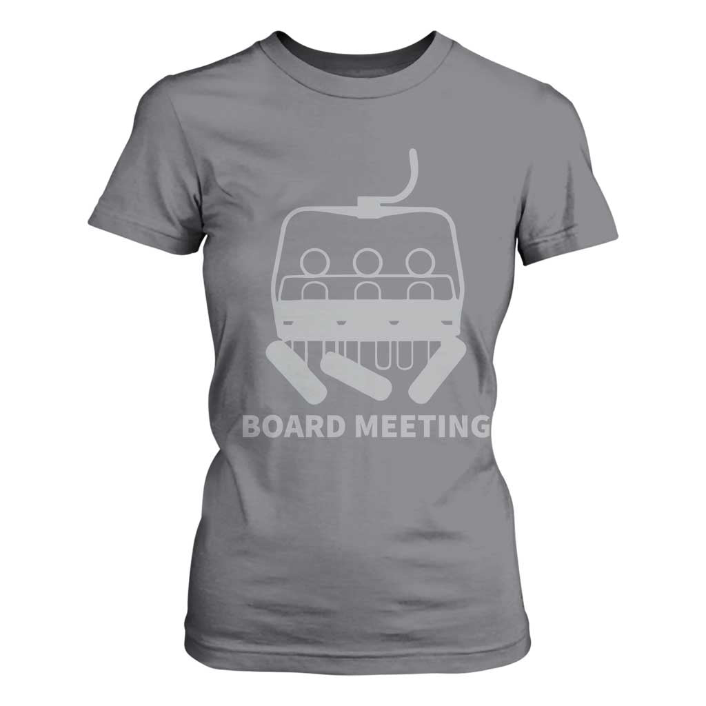 Funny Skiing T Shirt For Women Snowboard Meeting Gift TS10 Charcoal Print Your Wear