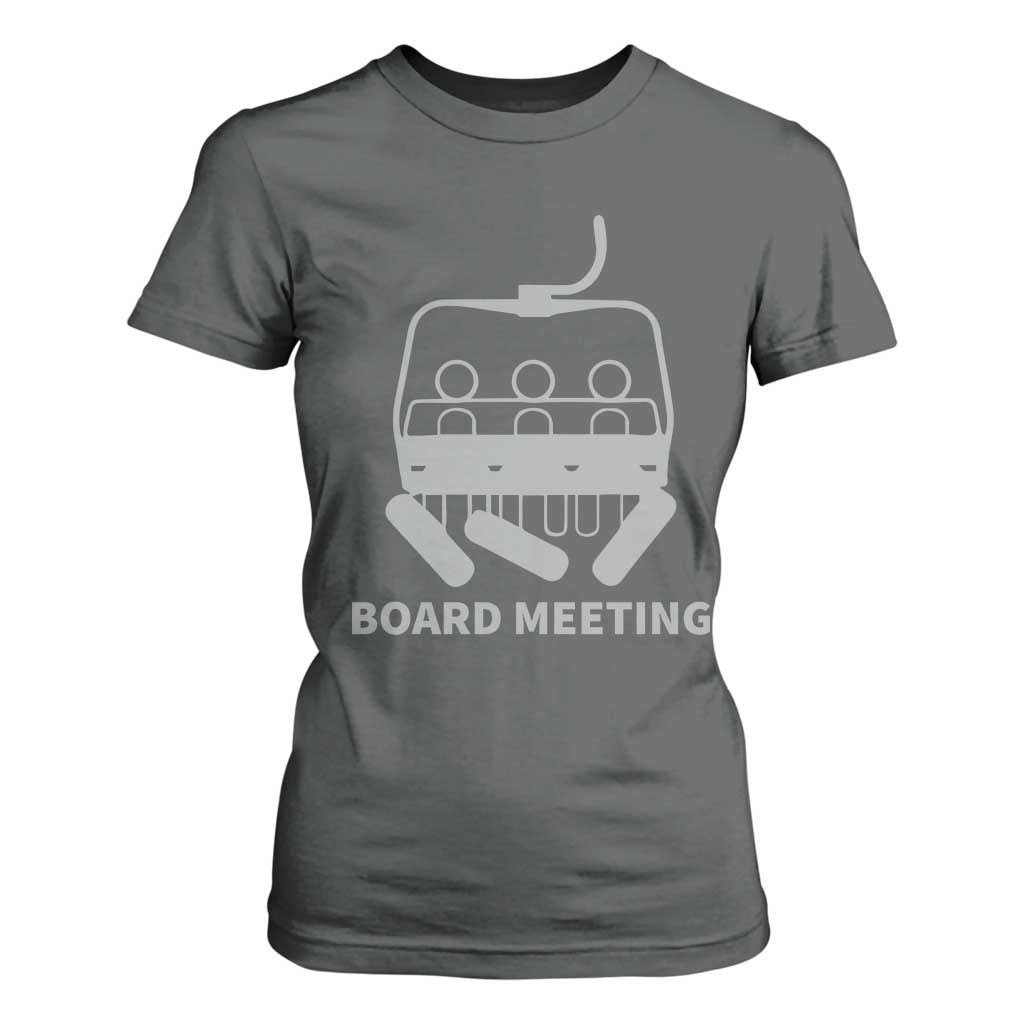 Funny Skiing T Shirt For Women Snowboard Meeting Gift TS10 Dark Heather Print Your Wear