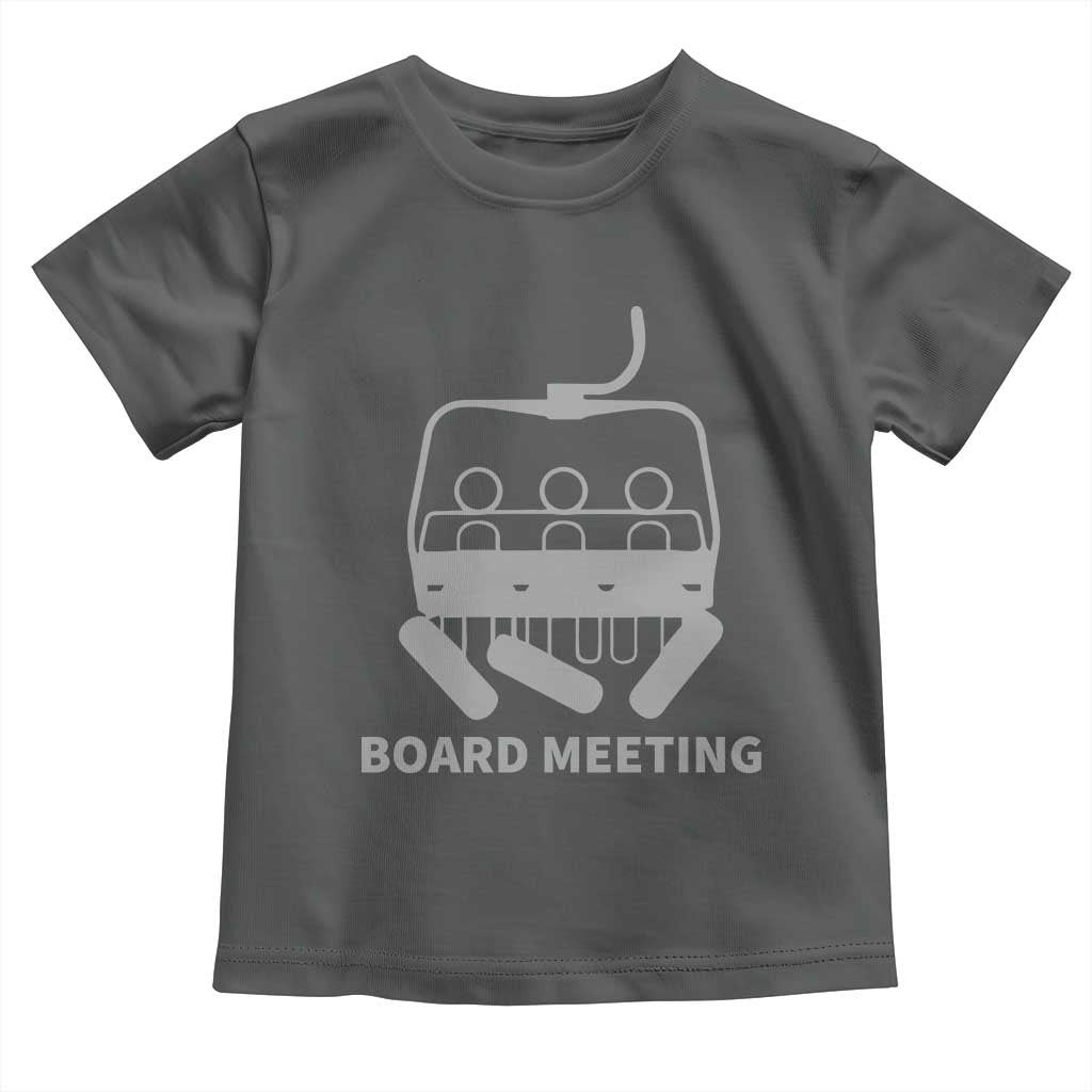 Funny Skiing Toddler T Shirt Snowboard Meeting Gift TS10 Dark Heather Print Your Wear