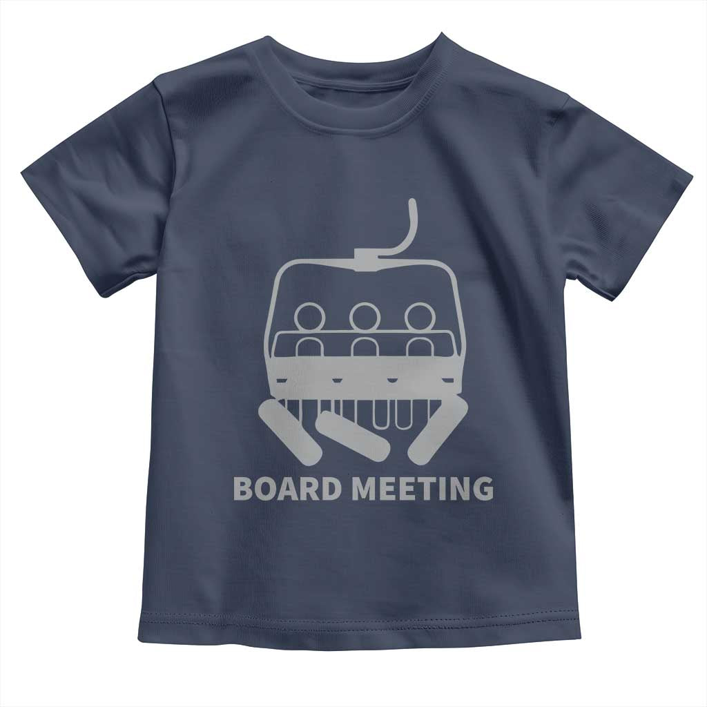 Funny Skiing Toddler T Shirt Snowboard Meeting Gift TS10 Navy Print Your Wear