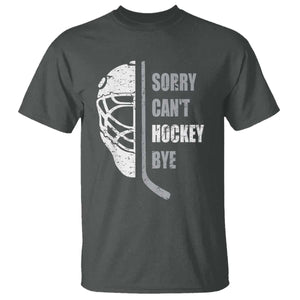 Ice Hockey Player T Shirt Retro Sorry Cant Hockey Bye TS10 Dark Heather Print Your Wear
