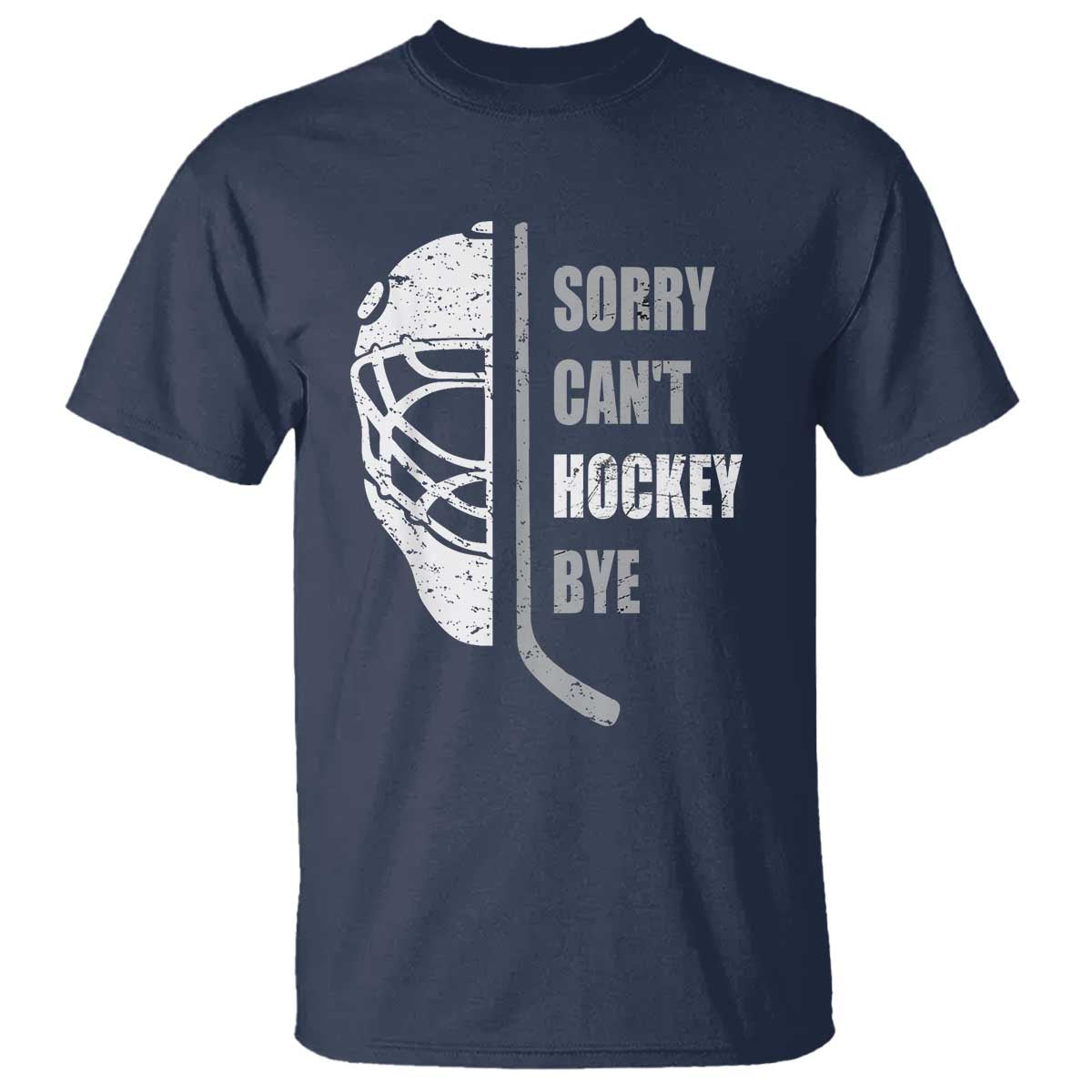 Ice Hockey Player T Shirt Retro Sorry Cant Hockey Bye TS10 Navy Print Your Wear