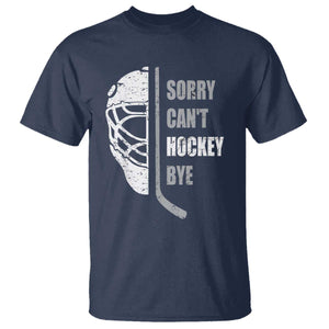 Ice Hockey Player T Shirt Retro Sorry Cant Hockey Bye TS10 Navy Print Your Wear