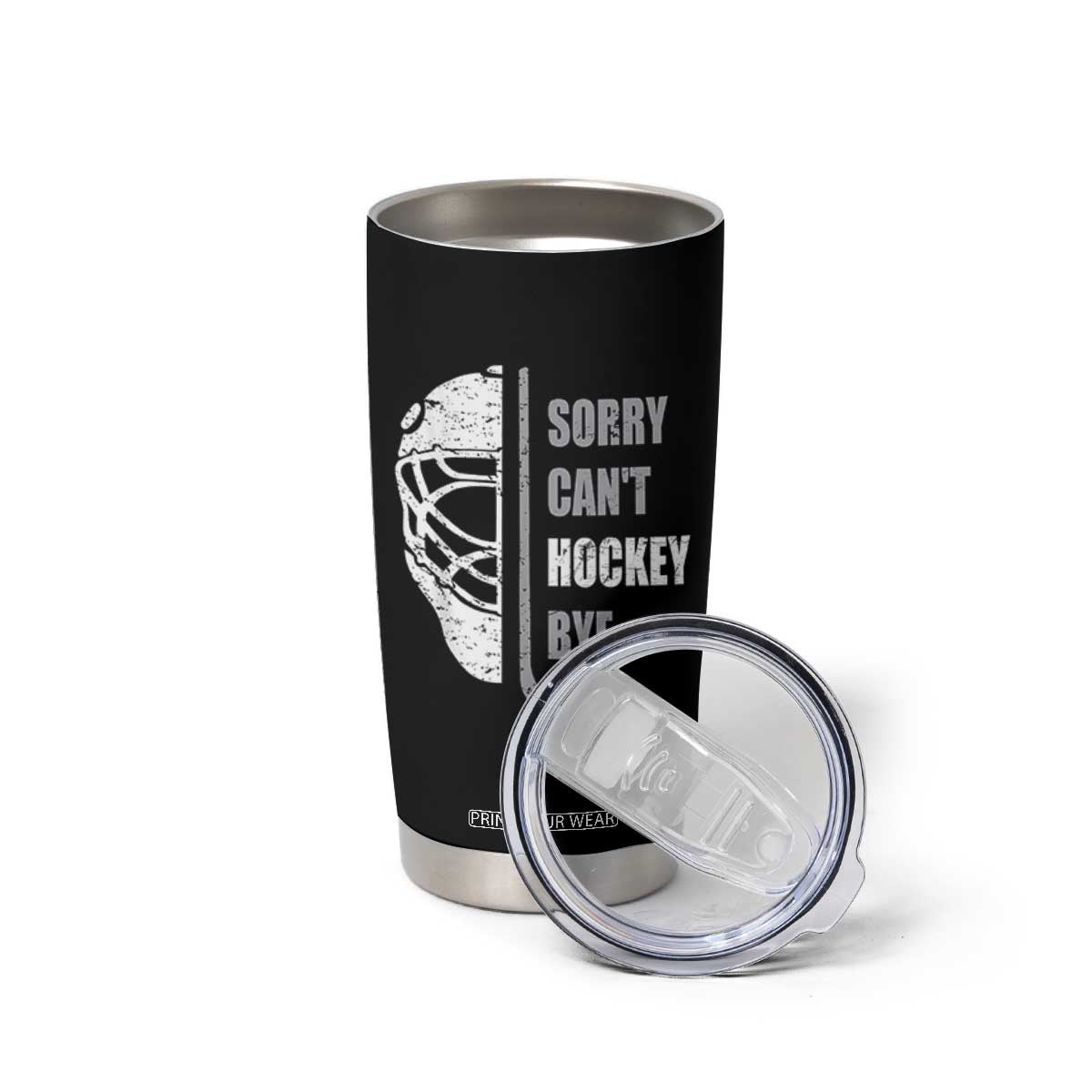 Ice Hockey Player Tumbler Cup Retro Sorry Cant Hockey Bye TS10 Print Your Wear