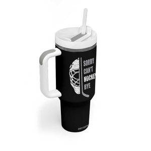 Ice Hockey Player Tumbler With Handle Retro Sorry Cant Hockey Bye TS10 Print Your Wear