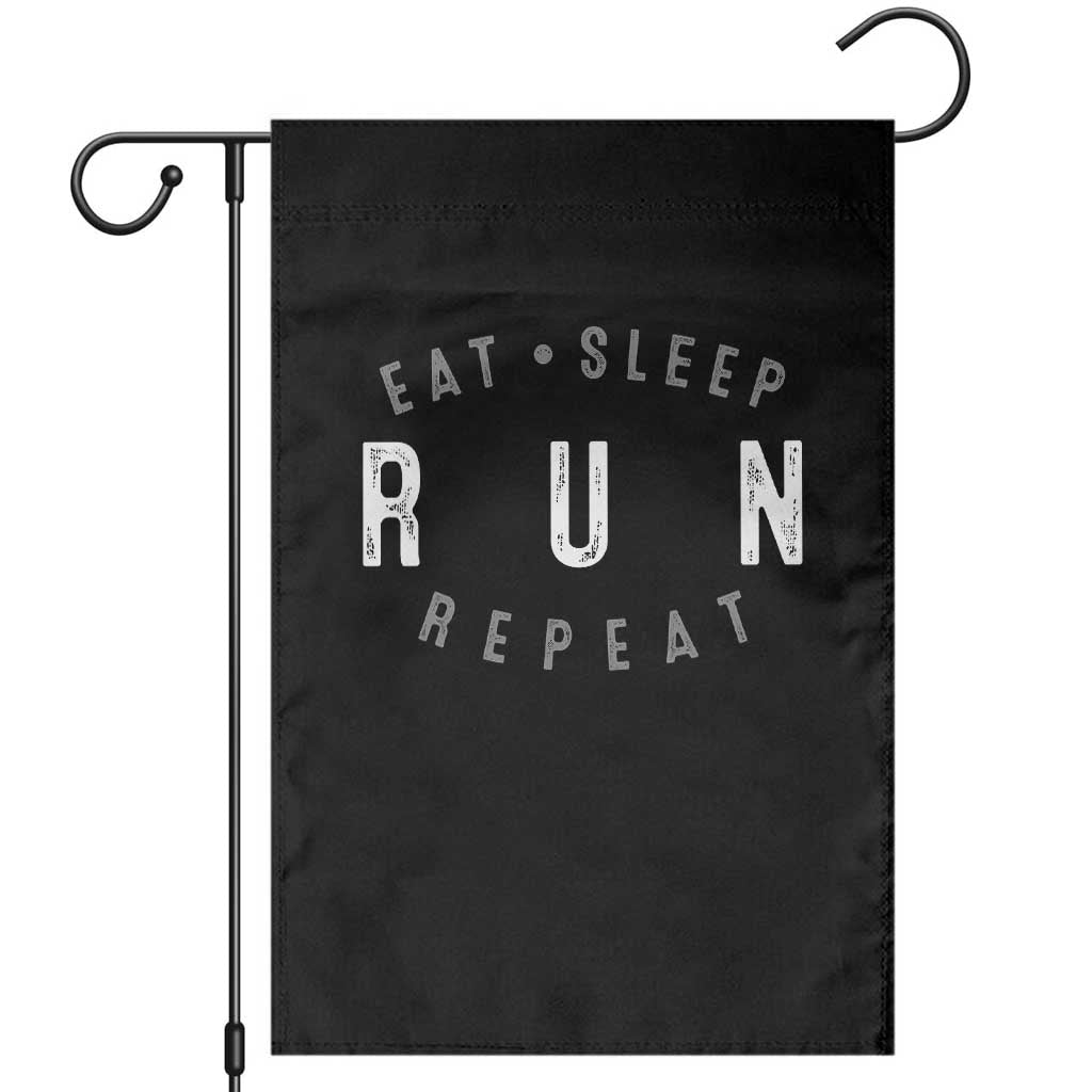 Eat Sleep Run Repeat Garden Flag Marathon Runner TS10 Black Print Your Wear