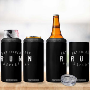 Eat Sleep Run Repeat 4 in 1 Can Cooler Tumbler Marathon Runner TS10 Print Your Wear