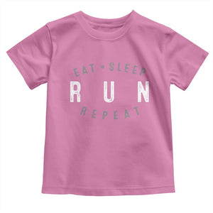 Eat Sleep Run Repeat Toddler T Shirt Marathon Runner TS10 Azalea Print Your Wear