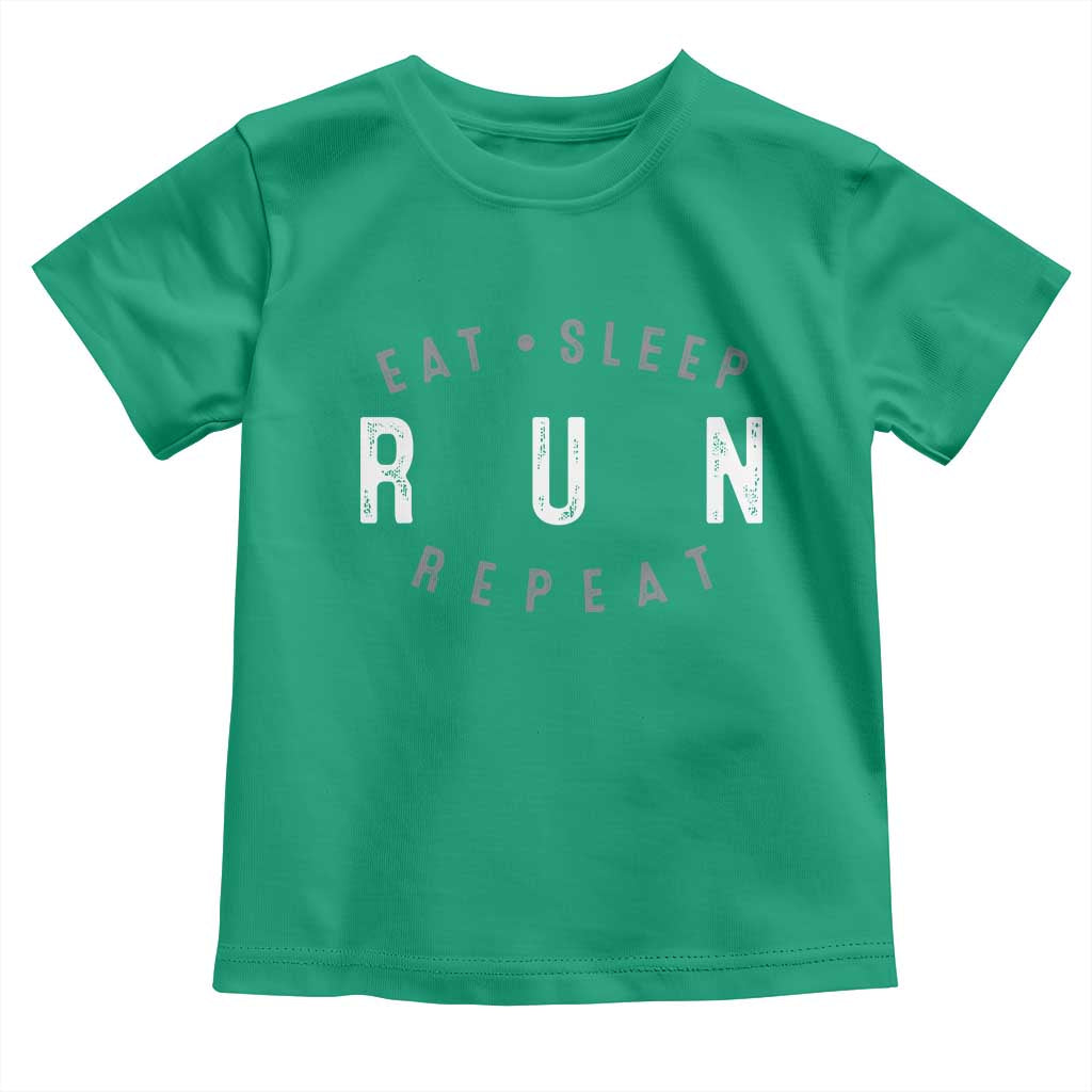 Eat Sleep Run Repeat Toddler T Shirt Marathon Runner TS10 Irish Green Print Your Wear