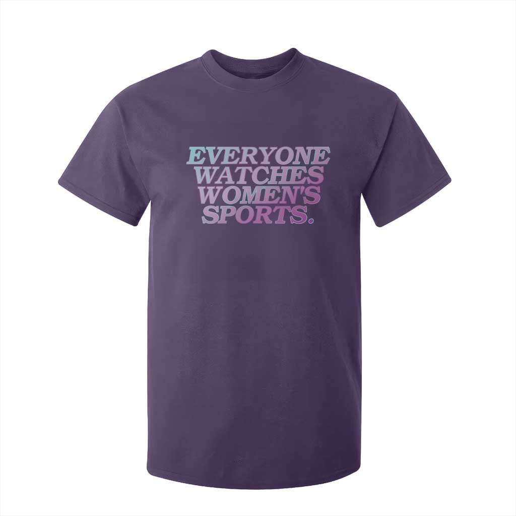 Everyone Watches Womens Sports T Shirt For Kid Feminist Body Positivity Inclusive Equality TS10 Purple Print Your Wear