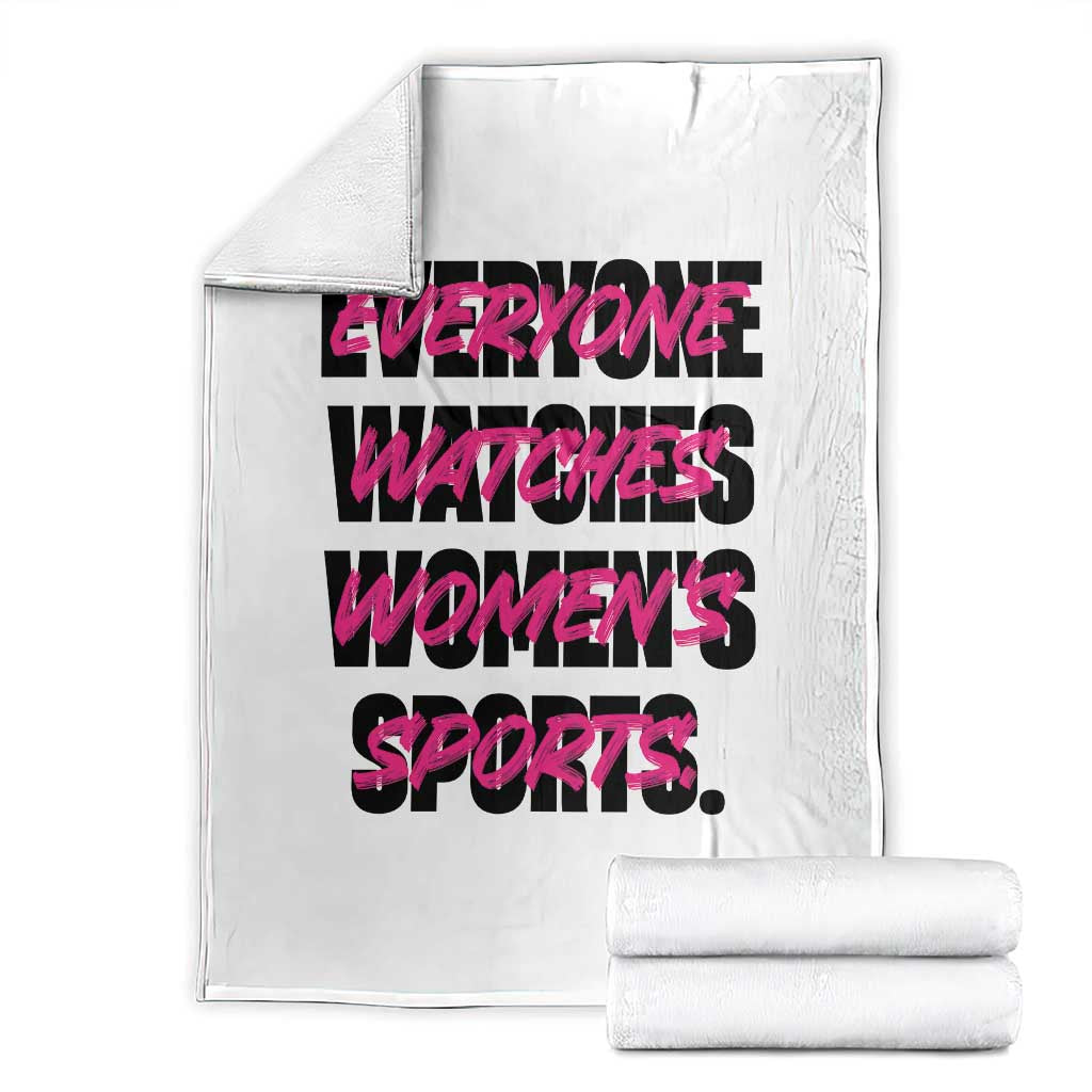 Womens Sports Throw Blanket Feminist Body Positivity Inclusive Equality TS10 White Print Your Wear