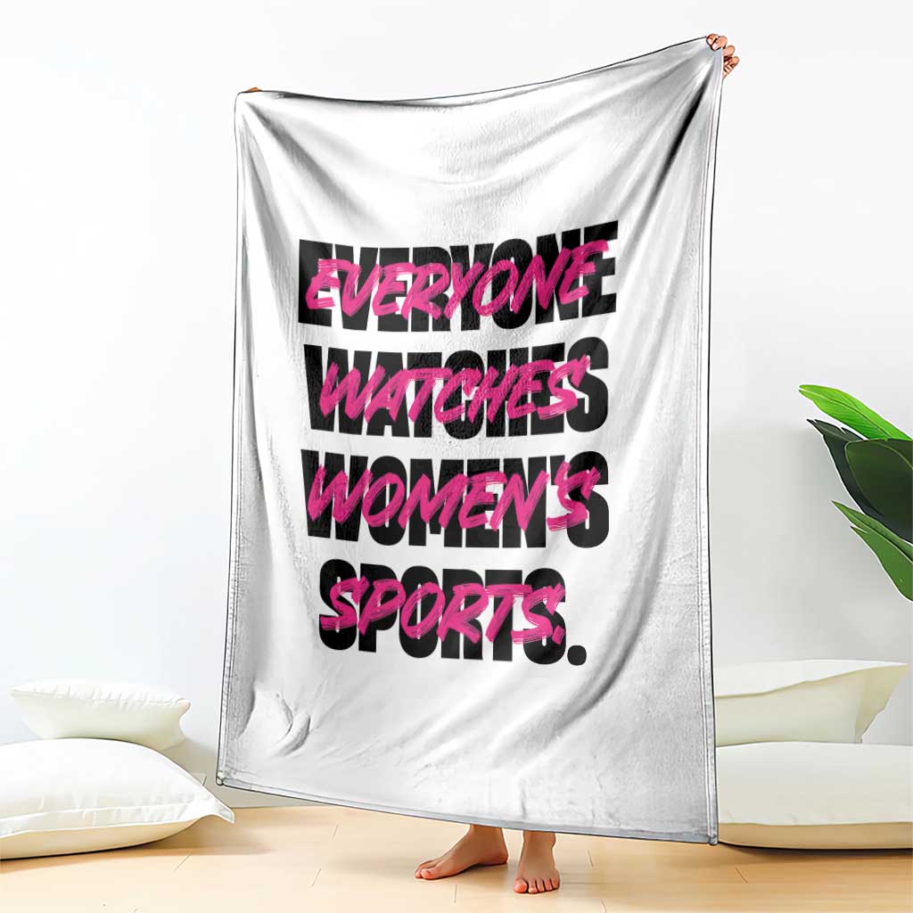 Womens Sports Throw Blanket Feminist Body Positivity Inclusive Equality TS10 Print Your Wear