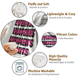 Womens Sports Throw Blanket Feminist Body Positivity Inclusive Equality TS10 Print Your Wear