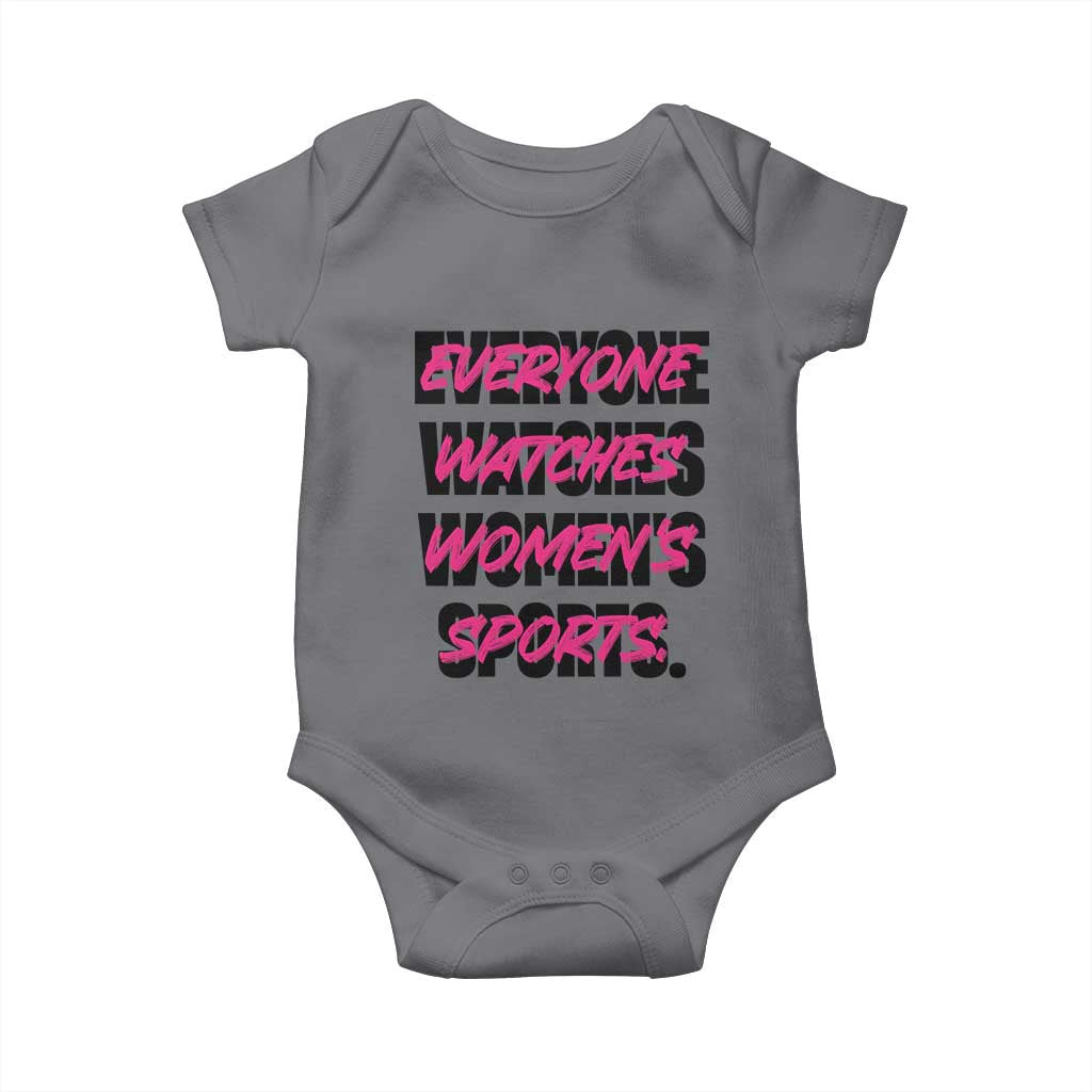 Womens Sports Baby Onesie Feminist Body Positivity Inclusive Equality TS10 Charcoal Print Your Wear