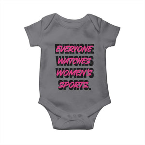 Womens Sports Baby Onesie Feminist Body Positivity Inclusive Equality TS10 Charcoal Print Your Wear