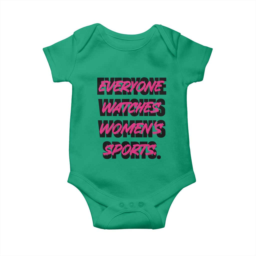 Womens Sports Baby Onesie Feminist Body Positivity Inclusive Equality TS10 Irish Green Print Your Wear