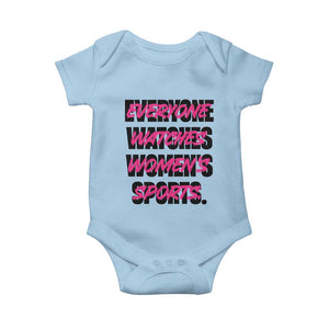 Womens Sports Baby Onesie Feminist Body Positivity Inclusive Equality TS10 Light Blue Print Your Wear