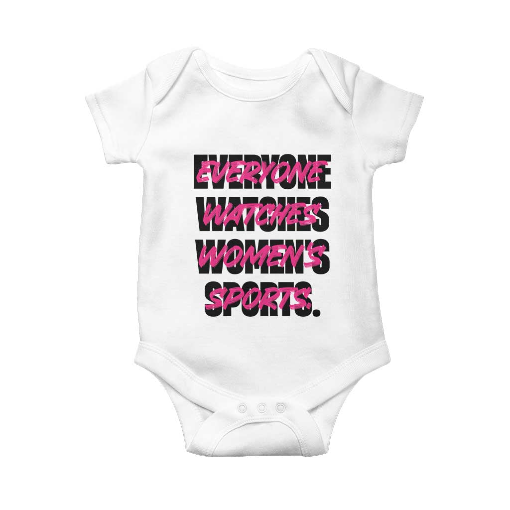 Womens Sports Baby Onesie Feminist Body Positivity Inclusive Equality TS10 White Print Your Wear