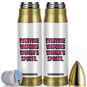 Womens Sports Bullet Tumbler Feminist Body Positivity Inclusive Equality TS10 White Print Your Wear