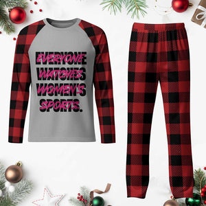 Womens Sports Plaid Pajama Set Feminist Body Positivity Inclusive Equality TS10 Buffalo Plaid Print Your Wear