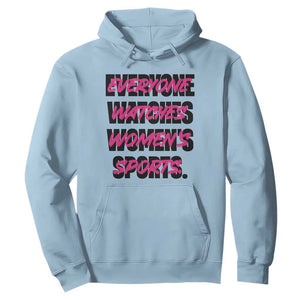 Womens Sports Hoodie Feminist Body Positivity Inclusive Equality TS10 Light Blue Print Your Wear
