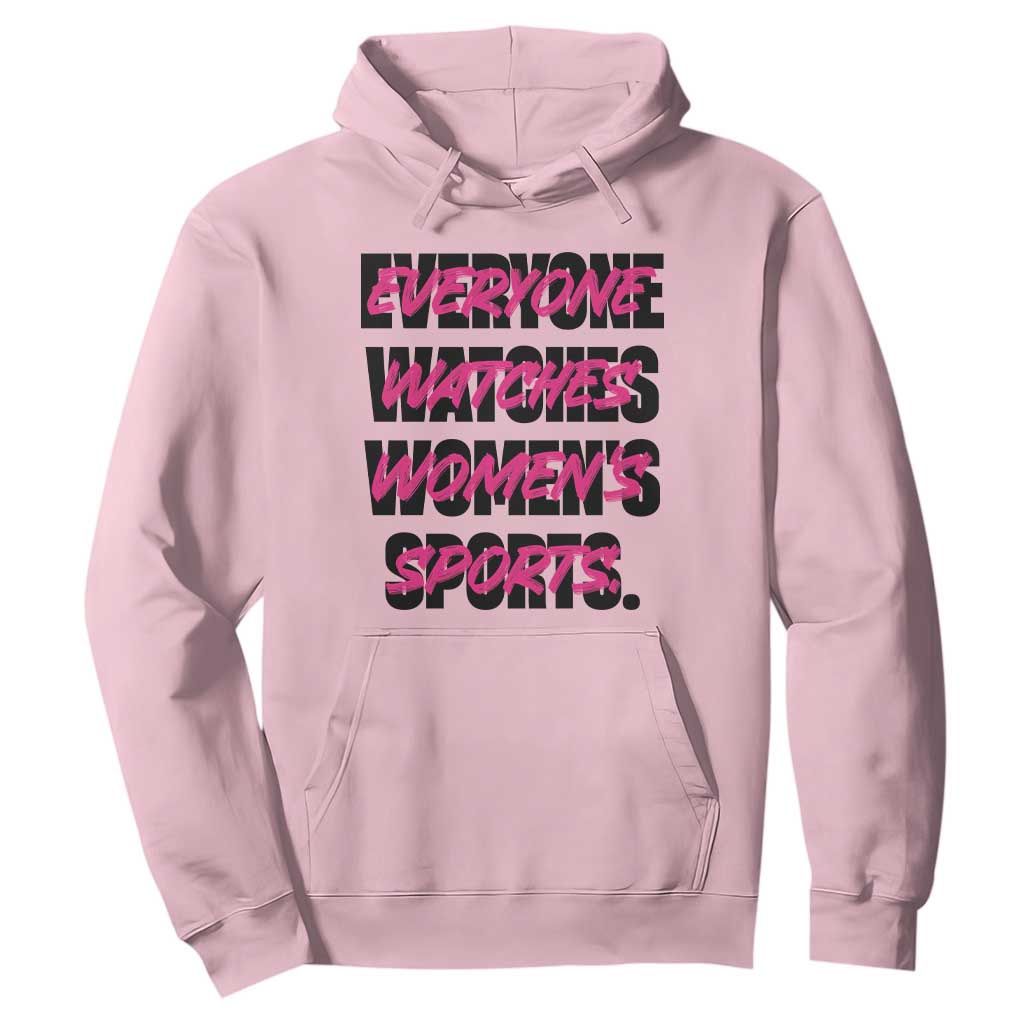 Womens Sports Hoodie Feminist Body Positivity Inclusive Equality TS10 Light Pink Print Your Wear