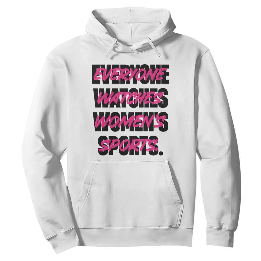 Womens Sports Hoodie Feminist Body Positivity Inclusive Equality TS10 White Print Your Wear