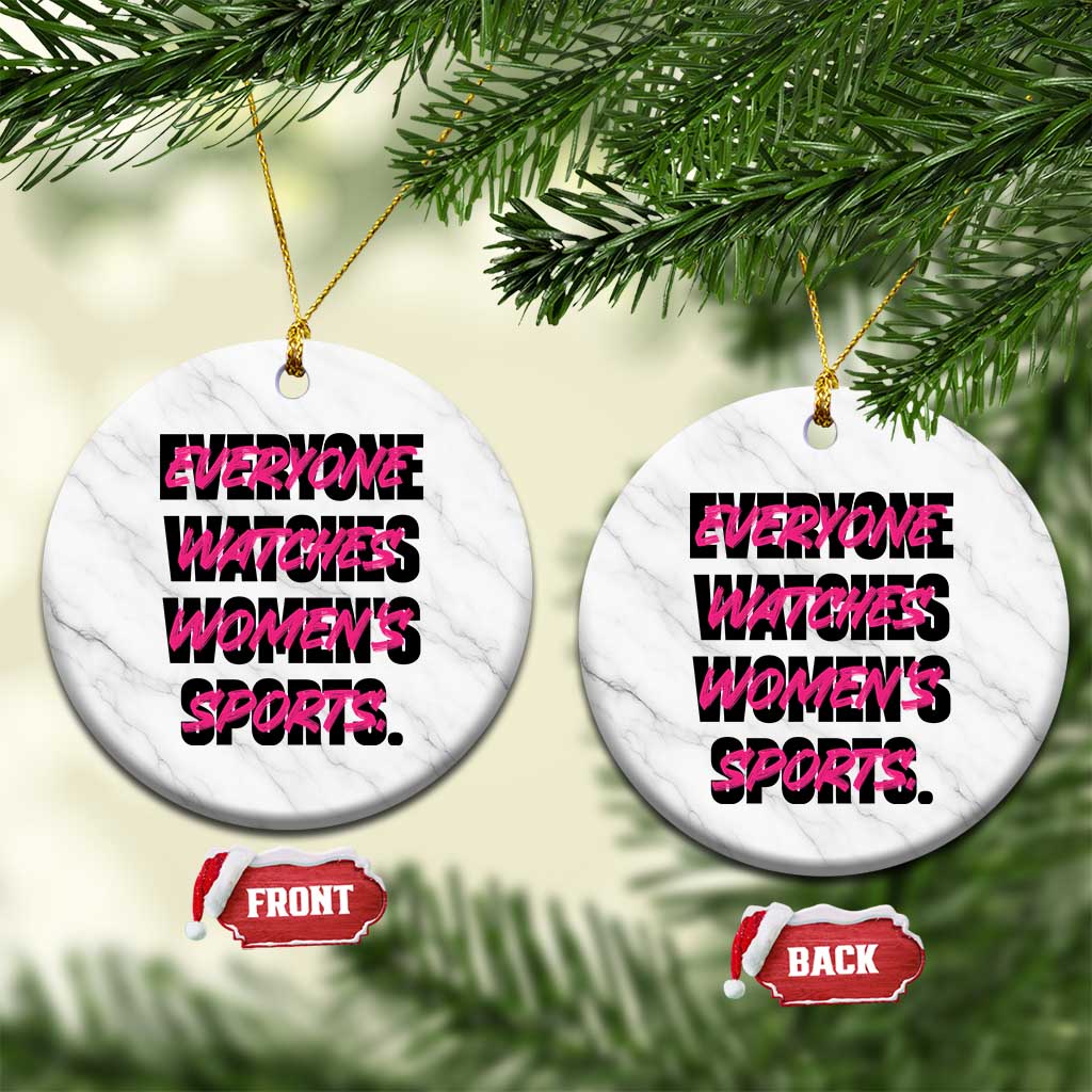 Womens Sports Ceramic Ornament Feminist Body Positivity Inclusive Equality TS10 1pc White Marble Print Your Wear